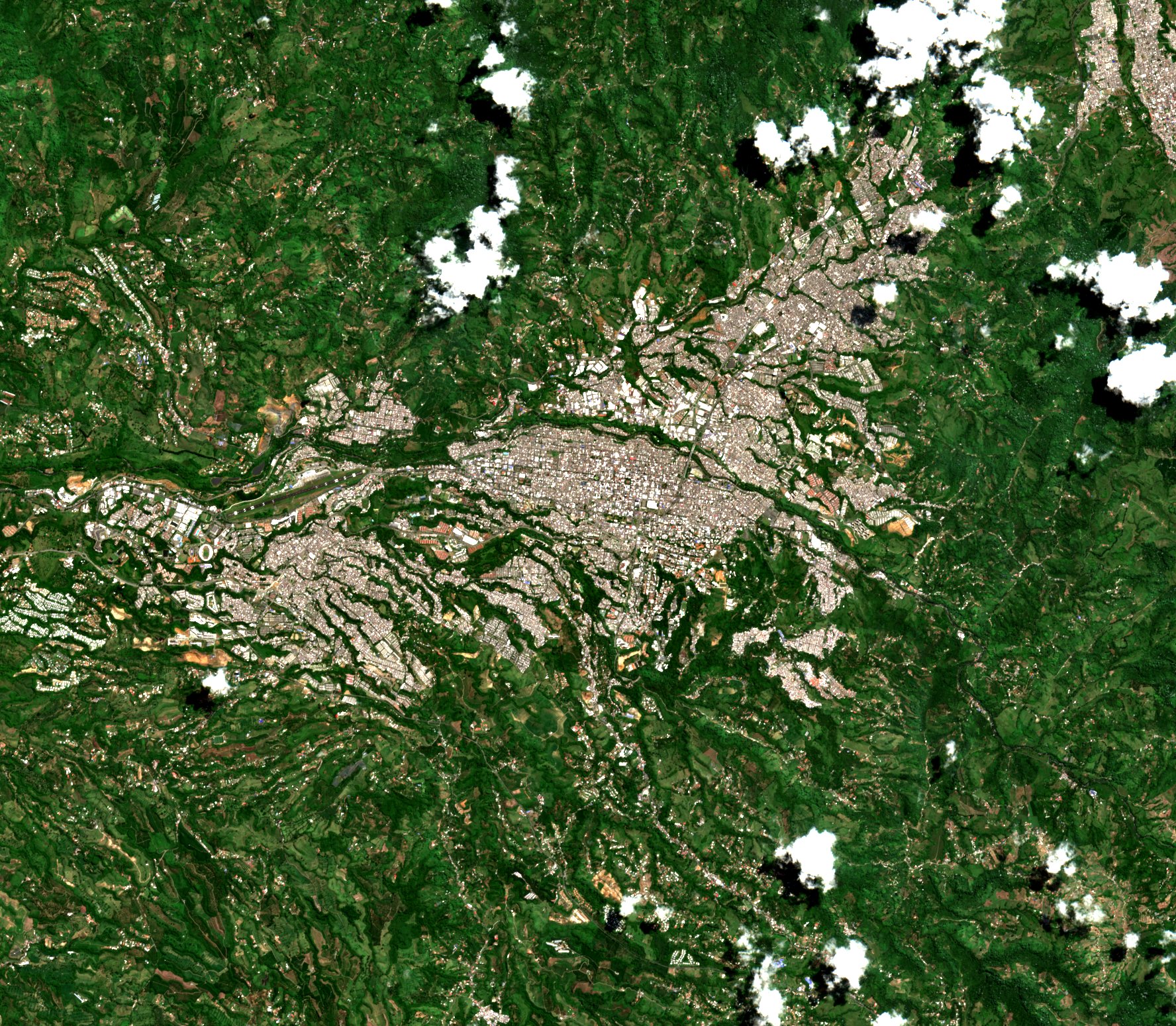Pereira el 28 de julio de 2026, Sentinel-2, color verdadero